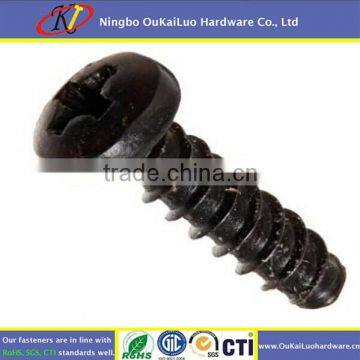 Flat head white zinc self tapping screws