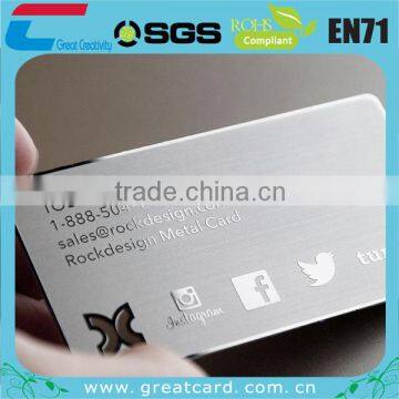 OEM Luxury colorful stainless steel metal business card bulk buy from China manufacturer