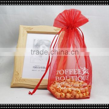 bags for gift promotional red organza pouch