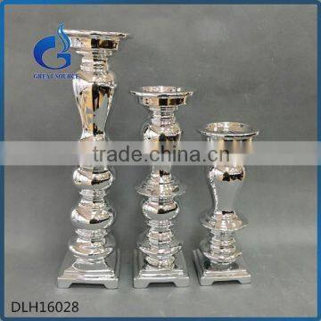 Handmade Electroplating Home Decoration Ceramic Candle Holder photo-5
