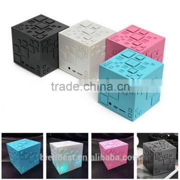 Mini Portable Q+ LED Bluetooth Speaker Square Subwoofer Speakers with Mic TF FM Radio Sound Box Boombox For Phone MP3 Player