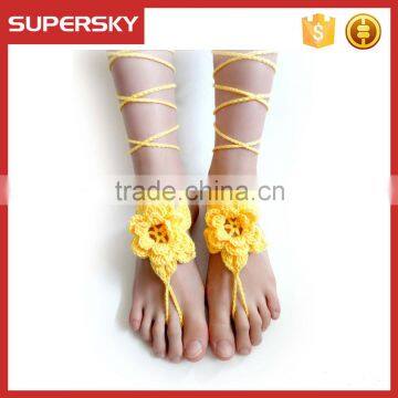 V-996 Crochet dance leg chain ankle bracelet indian foot jewelry beach bridal foot Jewelry handmade bracelet anklet chain