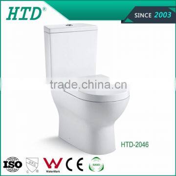 HTD-2046 Dual flush bathroom design ceramic washdown two piece toilet