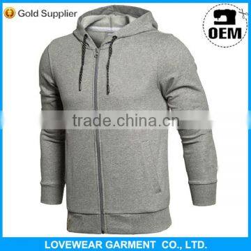 China clothing factory cheap cotton polyester fleece plain hoodie for men