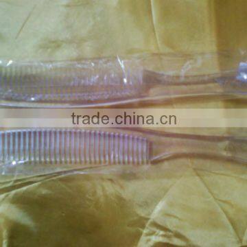 Hotel plastic comb for 3-5 star hotel transparent comb