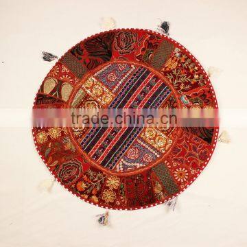 Yoga cushions Indian Round Decorative Traditional Rajasthani Cushions Patchwork Round Pillows