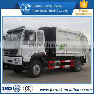 Euro 3 Euro 4 Emission Standard 8000KG howo ZZ 2 axles garbage truck of factory price