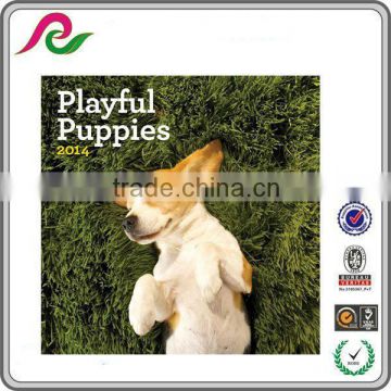 Playful Puppies 2014 Wall Calendar with recyclable material