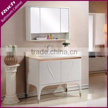 ROCH 8040 Free Standing Wooden Bathroom Vanity Pastoralism With Adamas Counter Top