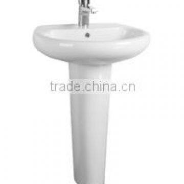 GC-6007 China sink with pedestal ChaoZhou wholesaler wash basin with stand