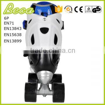 Wholesale Adjustable Metal Chassis Black Blue Boys Quad Skate photo-3