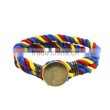 Hot Sale Weave Rope Bracelet With Button Bracelet Manufactuere & Supplier