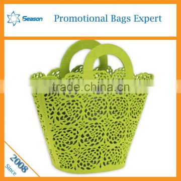 Wholesale wool felt dirty laundry bag storage box with open front                        
                                                                                Supplier's Choice