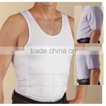 High Quality Factory Slim Body Shaper Slimming T-Shirt Vest for Men Undershirt 2016 photo-5
