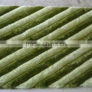 green natural color 100% polyester colourful diamond Ultra soft surface High pile shaggy carpet for home decoration use