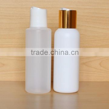 100ml PE bottle with disc top cap, plastic bottle for cosmetic