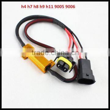 h4 h7 h8 h9 h11 9005 9006 error canceller led load resistor 50w harness cable for bmw vw