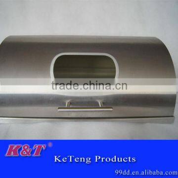 clear Stainess steel storage box for bread with glass door
