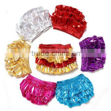 kids clothes newborn ruffle shiny bloomers manufacturer