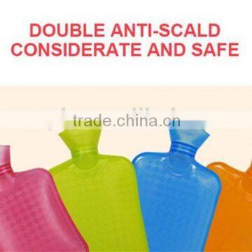 Hot multifunctional baby PVC hot water bottle green anti-scald