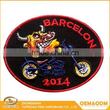 China supplier promotiona 3D patch embroidery garment custom embroidery patch