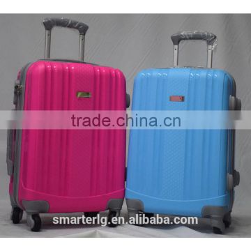 New plastic zip frame trave trolley luggage case