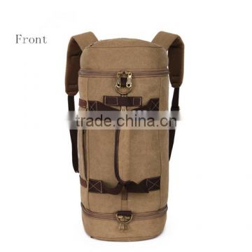 New arrival sport canvas barrel backpack bag canvas barrel duffle bag