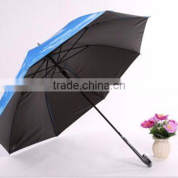 parasol heater The blue sky white cloud umbrella sraight umbrella