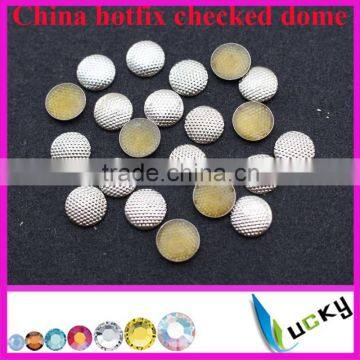 China hotfix copper dome convex dome point checked studs for jeans