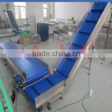 climbing belts conveyor systemfor package machines