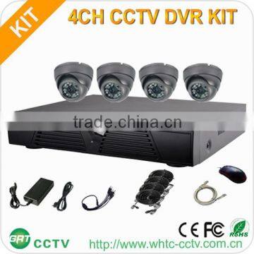 h 264 Security System 4pcs Outdoor Bullet 1000tvl Cameras IR CUT 4ch cctv dvr kit