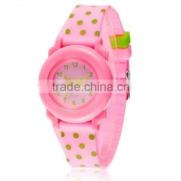 Fashion wave point soft silicone watch