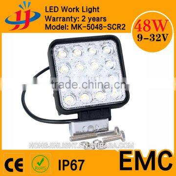 High Quality Super Bright 48 Watt Working Led Lights 12v Offroad IP67 Waterproof Led Headlight