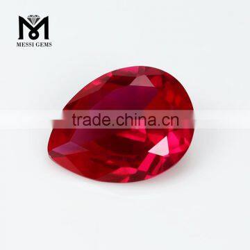 Factory price wholesale 5# corundum machine cut pear ruby gemstone