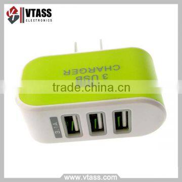 US plug 5V 3.1A universal 3 usb wall charger for home and travel charger                        
                                                Quality Choice