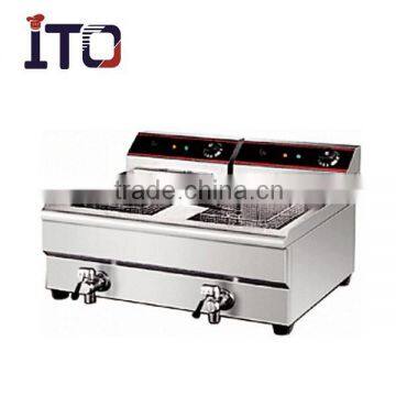 CH-132 26L Commercial Electric Fryer with 2 Tanks 2 Baskets