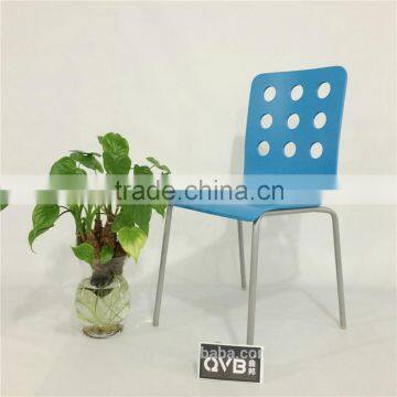 TDC-114-4 QVB JIANDE TONGDA BENTWOOD BEECH VENEER Stackable METAL CHROME PLATED ARMREST OFFICE CHAIR