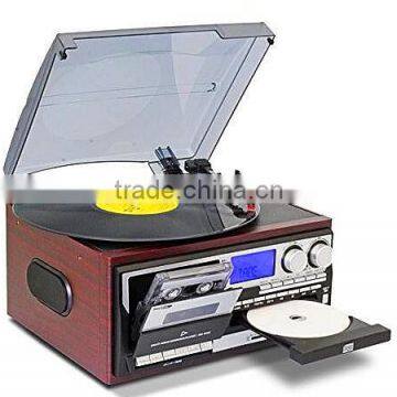 Rain Lane 6-in-1 Electric Turntable Fm Radio Cassette Record Player photo-2