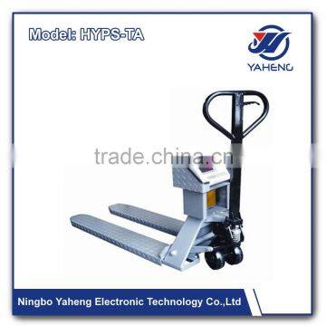 China Industry hand pallet truck scale HYPS TA Wireless Weighing scale used by hand pallet scale stainless steel pallet scale