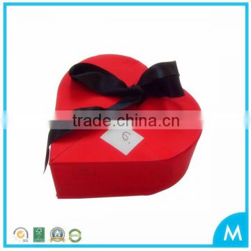 Hot sale heart shape gift box with ribbon tie