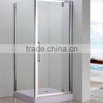 900*900*1950 mm Square hinge tempered glass shower enclosure with ABS shower tray