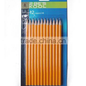 Office and school supplies OEM Eco-friendly Yellow wood pencil