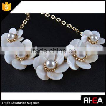 Lady Girl Party Shell Flowers Necklace,Handmade Fashion Pendant Necklace photo-5