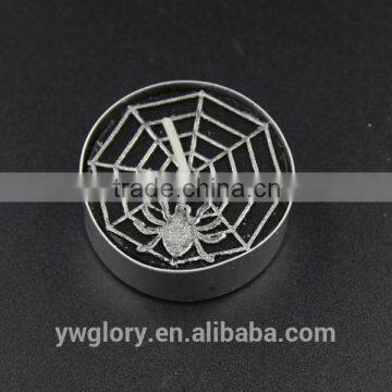 Black and Sliver Glitter Halloween Tea Light, Halloween Spider Light, Witch and Ghost Tea Light photo-4