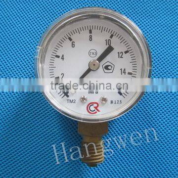 63mm radial black steel manometer (pressure gauge)