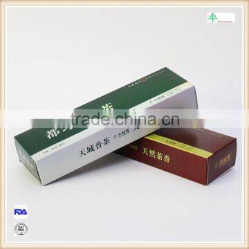 high quality China rectangular white cardboard tea box silver card paper packing box