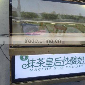 Frozen Yogurt Fruit Ice Cream Rolls Making Machine With Real Fruit photo-6