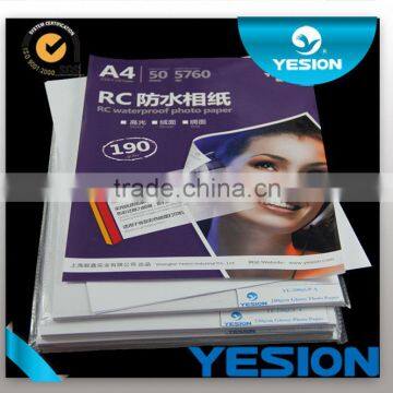 Yesion Resin Coated Photo Paper Supply, Shanghai Manufacturer produce 240gsm RC photo paper