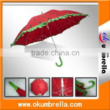 19"x8k Beautiful Fancy Child Umbrella with Ruffle Edge