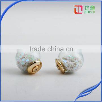 2016 New Korean Fashion Wild European Style Simple Double Ball Candy-colored Wild Earrings Women Brand Earring Jewelry photo-3